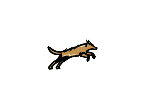 Black Brown Wolf Logo