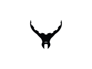 Logo De Taureau De Construction Noir