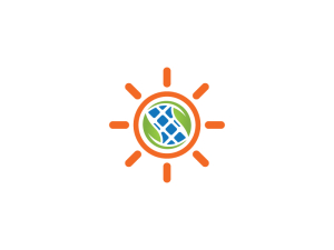 Logotipo De Energía Solar Del Panel