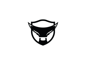 Black Shielded Bull Logo