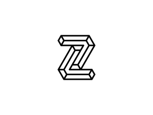 Impossible Z Or N Letter Logo