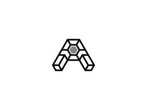 Buchstabe A-kristall-logo