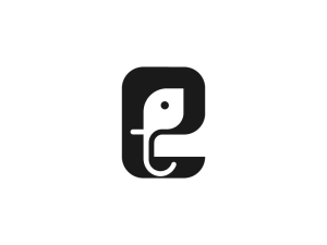 E Elephant Logo Design