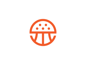 Logo De Basket-ball Aux Champignons