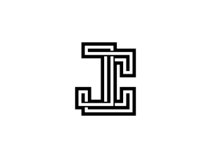 Conception Du Logo Et De L'icône Cj Ou Jc