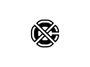 Cx Letra Xc Logotipo De Fuente Inicial