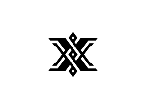 Logo D'identité De Noeud Celtique De La Lettre X