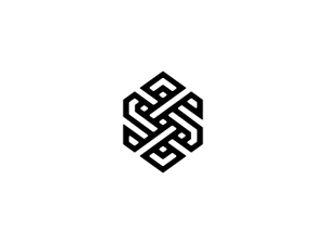 Logo D'identité De Noeud Celtique De Lettre S