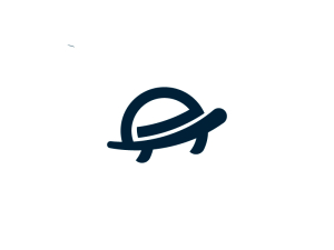 Buchstabe E-schildkröten-logo