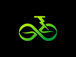 Logo De Vélo Vert Énergie