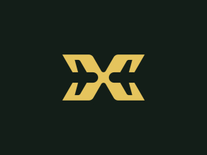 Modern Letter X Airplane Logo