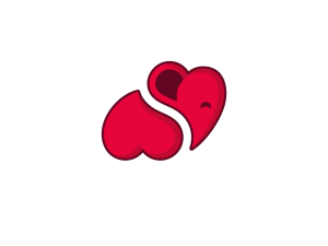Logotipo De Elefante De Amor