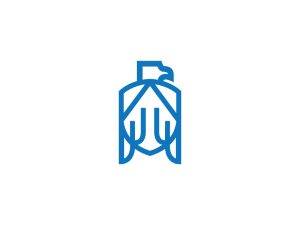 Blaues Schild-adler-logo