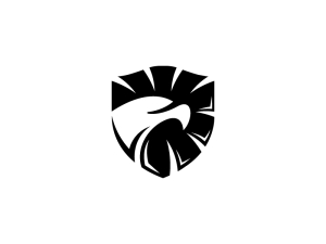 Logotipo De Águila Escudo Blanco Y Negro