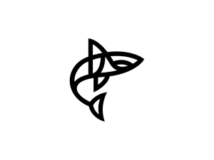 Ligne Logo Requin Noir