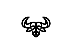 Gran Logotipo De Búfalo Negro