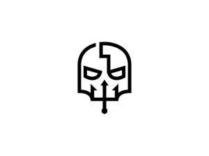 Poseidon Black Skull Logo