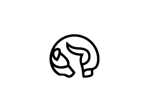 Logo taureau et ours noir