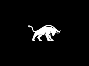Logo masculin du taureau blanc