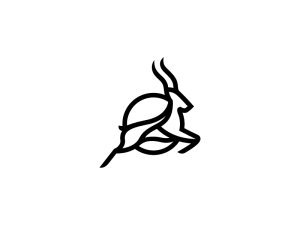 Schwarzes Antilopen-Logo
