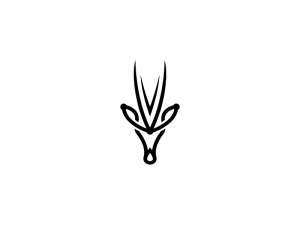 Logotipo de cabeza de Oryx negro