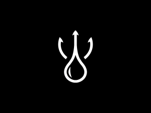 Cool White Trident Logo