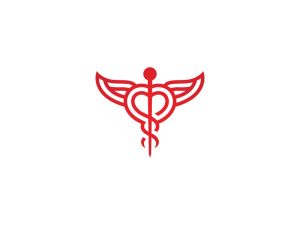Logotipo Del Caduceo Del Cuidado De La Serpiente Médica