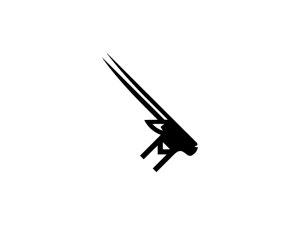 Logotipo de cabeza de oryx negro