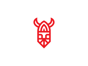 Logo Viking rouge barbu
