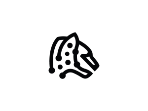 Logo de guépard sauvage 