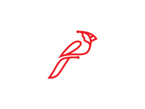 Hermoso logo del cardenal rojo