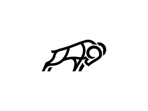 Black Wild Goat Logo Ram Logo