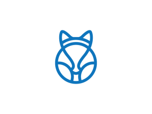 Logotipo de zorro cabeza azul