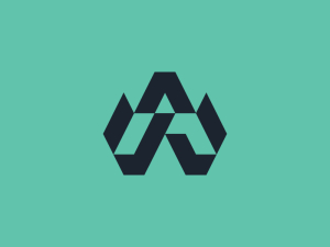 Logotipo De Letra Abstracta Aw
