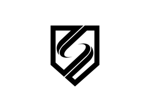 Buchstabe S Schild-Logo