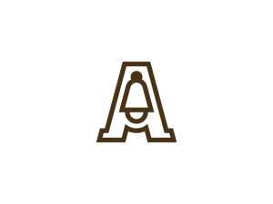 Buchstabe A Benachrichtigungsglocken-Logo