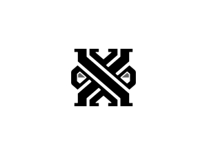 شعار حرف X الماس روبي