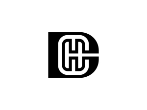 حرف H الأولي Dh Monogram Logo
