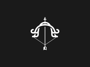 Logotipo elegante de tiro con arco