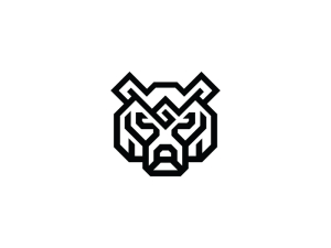 رأس شعار الدب الأسود العملاق