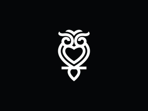 Beautiful White Owl Logo