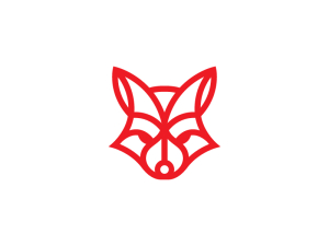 Logotipo de la gran cabeza del zorro rojo