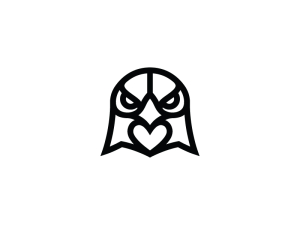 Care Black Head Eagle Logo