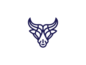 Cyber Head Blaues Stier-Logo