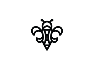 Logotipo de abeja con estilo fresco