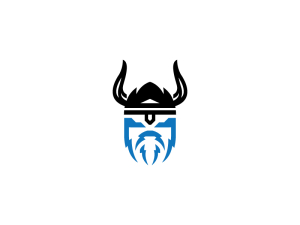 Logo Viking de puissance bleue