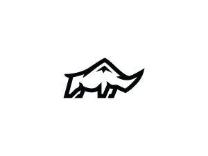Logotipo del rinoceronte trepador