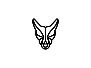 Black Fennec Fox Logo
