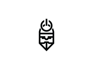 Logotipo cibernético vikingo