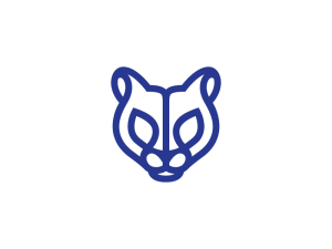 Logo de couguar à tête bleue